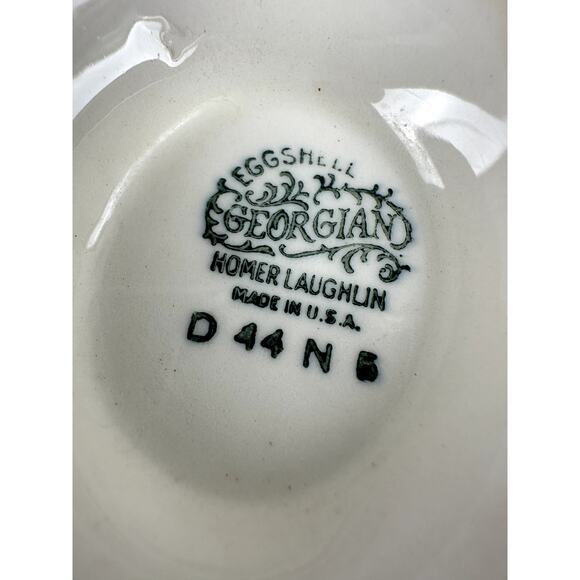 Cream & Sugar Eggshell Gold Trim Cabbage Roses Homer L. Laughlin Georgian USA - Picture 16 of 16